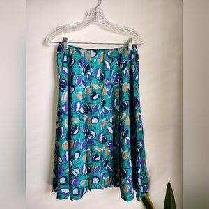 Floral Pleated Skirt